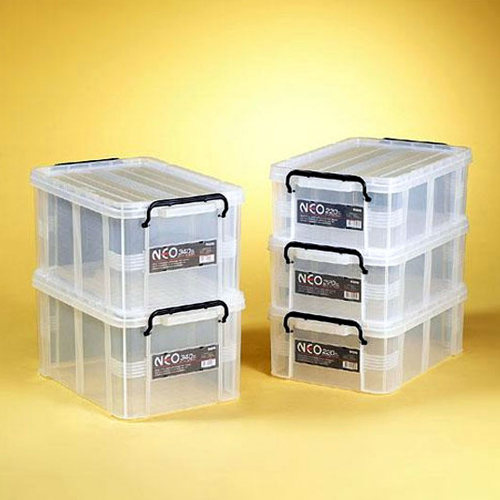 네오박스 플라스틱 투명 수납함 정리함 소품 박스 (220/340세트)