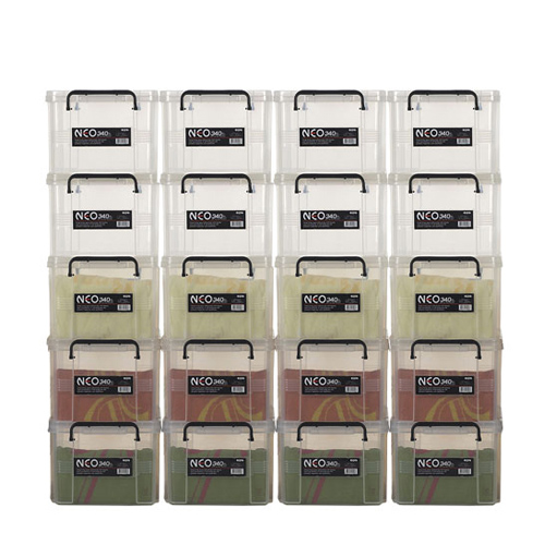네오박스 플라스틱 투명 수납함 정리함 소품 박스 (340 - 20개세트)