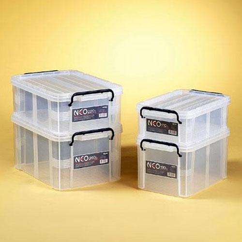 네오박스 플라스틱 투명 수납함 정리함 소품 박스 (340/190세트)