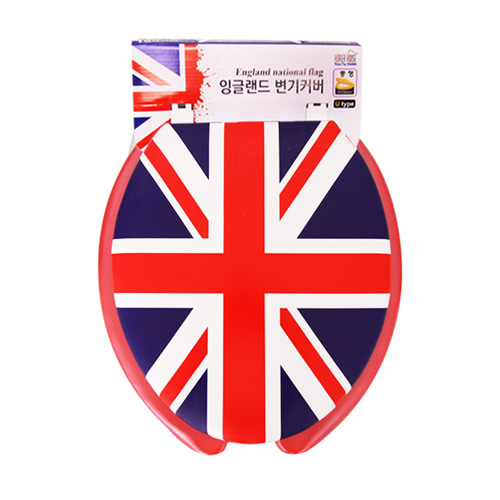 잉글랜드 국기 소프트 변기 커버 교체 업소용 가정용 (U자형) 중형 레드